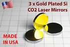 40w-100w Image-laboratory 3x Made In Usa For Co2 Gold Plated Si Mirror 25mm Laser Cutter Engraver
