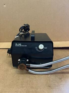 Hl150-b Amscope 150w Fiber-optic Halogen Illuminator With Black Finish