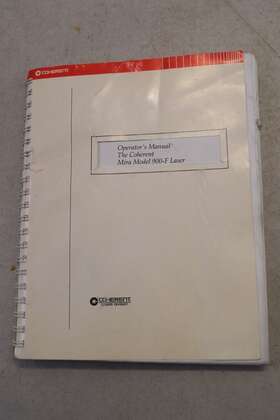0910-610-02 Coherent Operators Manual For Mira 900-f Laser