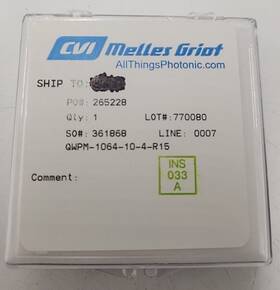 Qwpm-1064-10-4-r15 Cvi Laser Optics Lens
