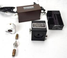 Dlm-12 Datalight Vintage Laser Optics Lot Aom Zenith Deflector And Oriel Power Supply