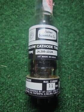 Fisher 14-386-101m Scientific Hollow Cathode Tube Fe Gas Ne