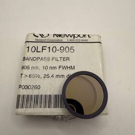 Newport Corporation 58230 Bandpass Filter 10lf10-905 905nm 10 Nm Fwhm T 65% 25.4mm Dia