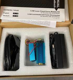 101-63-fl55 Sainsmart Genmitsu 5.5w Fixed Focus Laser Module Kit For Cnc Blue-violet Light