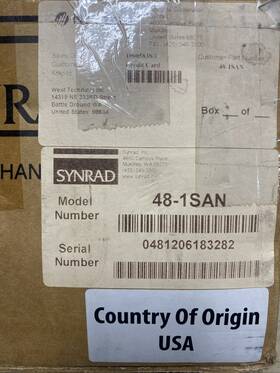 J48-1san Synrad Syntax Co2 Laser Used Working