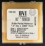 Ii-vi Znse Partial Reflector 1.0" X .2362" (41-50534-02) Mounted. Fixed Price $40.00.