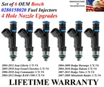 4 Hole Nozzle Set Of 6 Genuine Bosch Fuel Injectors For 2007-11 Dodge Nitro 3.7L. Fixed Price $120.00.