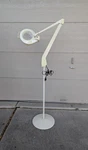 Vintage Dazor Floating Magnifying Floor Lamp Drafting Light Adjustable 8MC-300. Fixed Price $360.00.