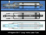 Hp/agilent 5501B/5517 Glass Hene Tube-display/nerd Art/laser Lamp. Fixed Price $375.00.