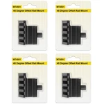 4PC 45 Degree Offset Picatinny /weaver Rail Mount Slots For Optic Sight. Fixed Price $17.99.