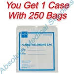 *250-PIECES* Medline Patient Belonging Bag Drawstring 18" X 20" Clear NON026330. Fixed Price $55.99.