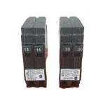 Lot Of Two Siemens Breakers 15/15 30/20 Electric Home Circuit Free Ship. Fixed Price $44.00.