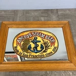 Vtg Anchor Steam Beer San Francisco 23"X16" Bar Glass Mirror Rare Advertising. Fixed Price $129.95.