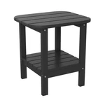 Newport Hdpe 2-TIER Adirondack Side Table All-weather Indoor/outdoor Black. Fixed Price $103.94.