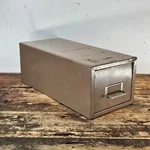 Vintage Metal Lit-ning Card File Drawer. Fixed Price $40.00.