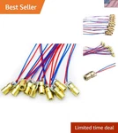 High Precision 10-PACK 5V 650NM 5MW Red Dot Laser Diodes Ideal For Projects. Fixed Price $10.98.