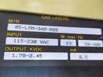 Power Supply Gas Laser Hene Optics Model Number # Y2-A-39. Fixed Price $136.99.