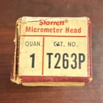 Starrett T263P Micrometer Head 0-1 In Mechanical 0.001 Resolution. Fixed Price $87.50.