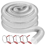 Fulton 2-1/2" X 20' Pvc Dust Collection Hose With 4 Ez Release Clamps, Punctu.... Fixed Price $71.85.