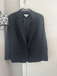 Women Plus Size Liz Claiborne Black One Button Work Blazer 18W Great Cond. Fixed Price $33.00.