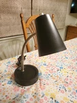 Intertek 4.5W Led Gooseneck Desk Lamp Silver&black Weighted Plastic Tray Basenew. Fixed Price $11.00.