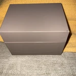 Vtg Metal Index Box Industrial Hunt Lit-ning Beige + 3X5 Divider Cards *. Fixed Price $17.00.