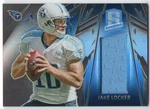 2013 Panini Spectra Materials Blue #36 Jake Locker Gu 14/99 Titans. Fixed Price $8.00.