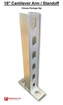 18" Slotted Cantilever Arm Mount Standoff For Unistrut Channel Bracket. Fixed Price $46.19.
