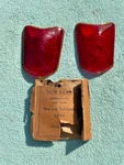 1939 Dodge D11 Deluxe Luxury Nors Sun Beam Ruby Glass Tail Light Lens Pair (923). Fixed Price $45.00.