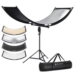 K&f Concept 4-IN-1 U-shape Reflector Curved W/ 1.5M Stand For Studios. Fixed Price $99.99.