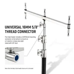 Neewer Triple Header Boom Arm&five 5/8''BABY Pins For Light/strobe Flash. Fixed Price $57.94.