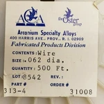 20FT Of 99.99% Pure Indium Wire Dia. 0.062 (1.575MM). Fixed Price $110.00.