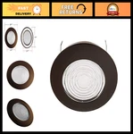 6" Oil-rubbed Bronze Recessed Shower Trim With Glass Fresnel Lens Modern Light. Fixed Price $58.99.