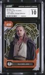 2024 Star Wars High Tek #83 Qui-gon Jinn Laser Pattern Orange Magma 23/25. Fixed Price $31.00.