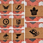 Nhl Laser Engraved Welcome Door Mats - 18"X30" Coir Fiber Pick Team. Fixed Price $39.99.