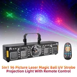 5IN1 96 Picture Laser Magic Ball Uv Strobe Projection Light W/ Remote Control E4. Fixed Price $109.09.