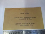 Optical Edmund Heat Absorbing Glass 60 Mm Diameter Optics Pictured &B9-FT. Fixed Price $29.00.