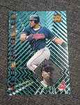 1997 Pacific Crown Collection Prism Light Blue Parallel Albert Belle #25. Fixed Price $12.00.