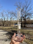 12-INCH Grav Straight Tube Glass Water Pipe. Fixed Price $79.00.