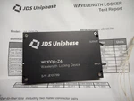 Jds Uniphase WL1000-Z4 Wideband Wavelength Locker. Fixed Price $275.00.