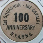 New York Army Reserve National Gaurd 1ST Sq. Wooden Nickel Token -. Fixed Price $7.99.