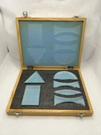 Optical Prism Set - United Scientific Supplies 6 Piece In Wood Case. Fixed Price $24.75.