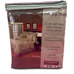 Newport Home Post Cards Pole Top Drapes 2 (50X84) With Tiebacks Brand New!. Fixed Price $39.95.