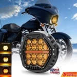 For Harley Cvo Street Glide Flhxse Yellow Len 7'' Roungd Led Headlight Halo. Fixed Price $119.99.