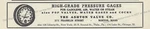 1910 Ashton Valve Co Boston Ad* High Grade Pressure Gages Gas Air Water Steam. Fixed Price $6.00.